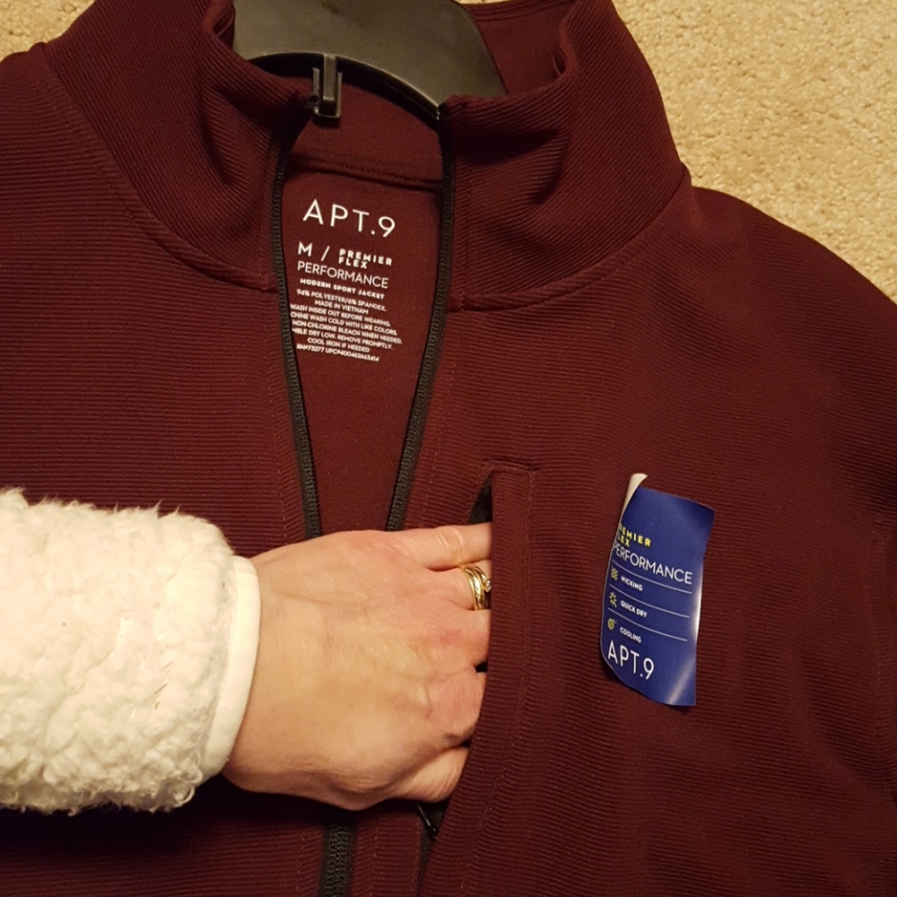 NWT men's Apt 9 performance jacket sz M or L - Picture 5 of 8